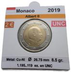 Monaco..2 euro Albert II (2eme carte) année 2019 UNC, Timbres & Monnaies, Monnaies | Europe | Monnaies euro, 2 euros, Envoi, Monaco