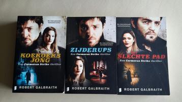 3 thrillers van Robert Galbraith.15€ beschikbaar voor biedingen