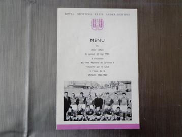 RSC Anderlecht menu du titre 1964