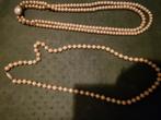 2 vintage kettingen met echte parels, Handtassen en Accessoires, Kettingen, Ophalen of Verzenden, Gebruikt