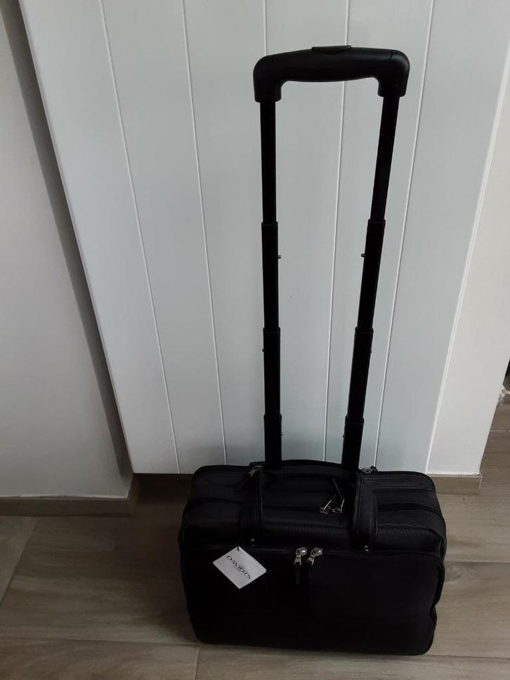 Nieuw met Label: Trolly tas op wieltjes *Davidts*, Handtassen en Accessoires, Tassen | Reistassen en Weekendtassen, Nieuw, Zwart