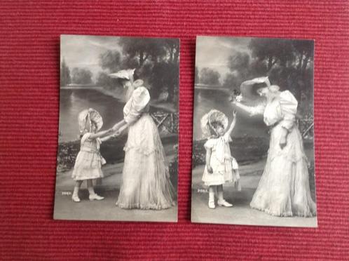 2 POSTKAARTEN  VAN 1907, Verzamelen, Postkaarten | Themakaarten, Gelopen, Voor 1920, Kinderen, Ophalen of Verzenden