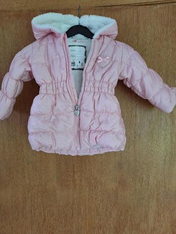 Manteau d’hiver bébé rose T 68 cm avec moufles assorties beschikbaar voor biedingen