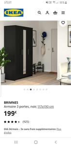 Armoire penderie noire, Ophalen, Nieuw, Moderne, Met hangruimte