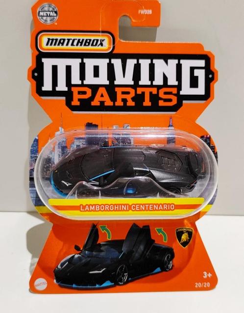 Matchbox MOVING PARTS Lamborghini Centenario Zwart (2021)(2), Hobby en Vrije tijd, Modelauto's | Overige schalen, Ophalen of Verzenden