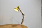Vintage gele bureaulamp, architectenlamp – LEDU, jaren ’70, Vintage, Ophalen of Verzenden, Zo goed als nieuw, 75 cm of meer