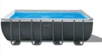 Intex zwembad opbouw, Enlèvement, Utilisé, Rectangulaire, 400 cm ou plus
