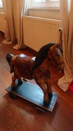 Houten, vintage speelgoed paard, Huis en Inrichting, Ophalen, Gebruikt