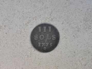 Rare 3 Sols 1775 Marie-Thérèse - pays bas autrichiens