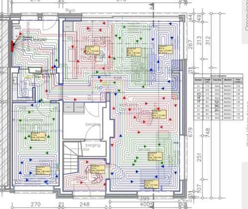 Legplan vloerverwarming +huur tacker & haspel voor plaatsing, Doe-het-zelf en Bouw, Sanitair, Ophalen