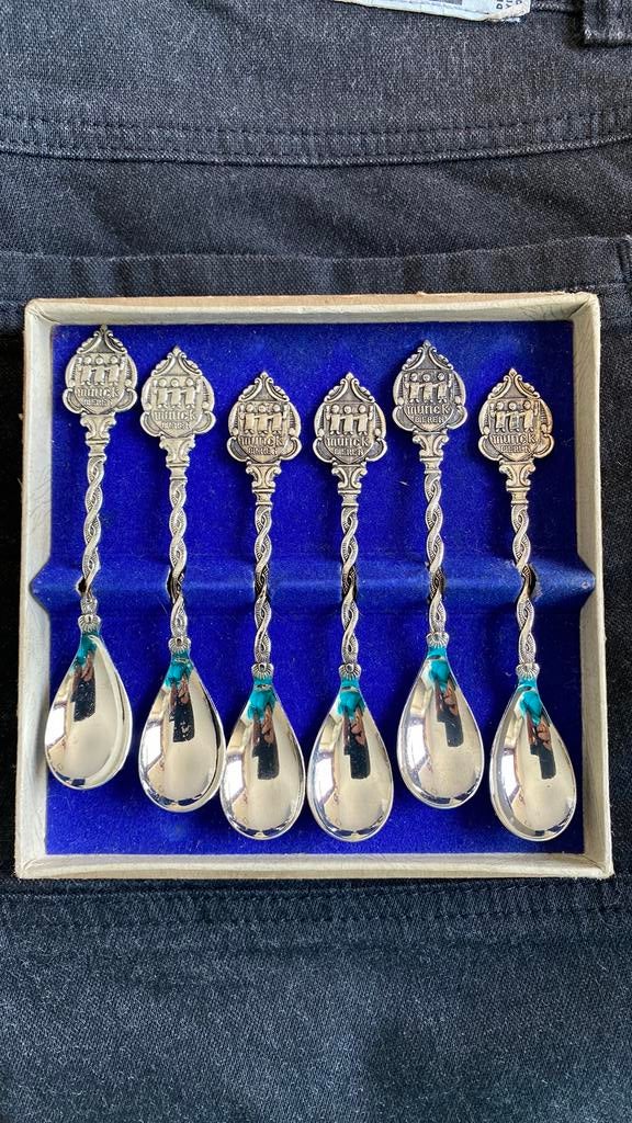 Vintage set koffielepeltjes Brouwerij De Gomme, Verzamelen, Biermerken, Zo goed als nieuw, Overige typen, Ophalen of Verzenden