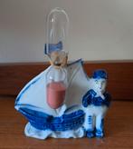 Antiek Delft miniatuur zandloper zeilboot porselein, Ophalen of Verzenden