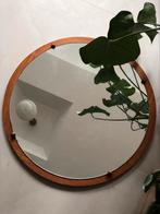 Vintage MDK ronde spiegel in teakhout uit de jaren 60, Huis en Inrichting