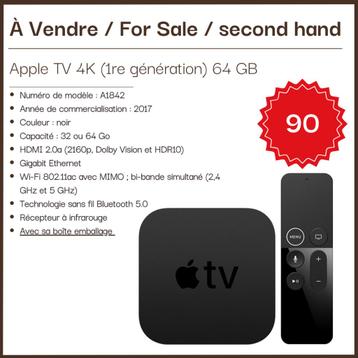 Apple TV 4K (1re génération) 64 GB beschikbaar voor biedingen