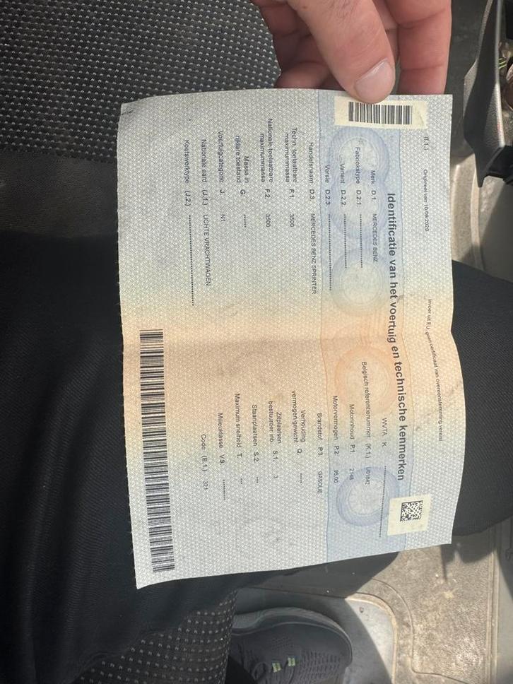 Mercedes sprinter 2.2 190.000 km meubelbak, Auto's, Bestelwagens en Lichte vracht, Particulier, Mercedes-Benz, Diesel, Euro 5