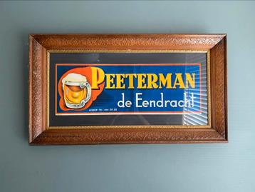 Oude kader Peeterman bierreclame de eendracht Leuven beschikbaar voor biedingen