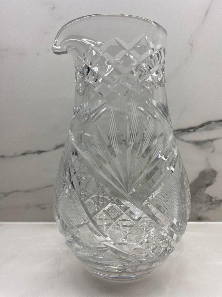 Bohemia Tsjechische 24k loodkristallen schenkkan jaren ‘80, Antiek en Kunst, Antiek | Glaswerk en Kristal, Ophalen of Verzenden