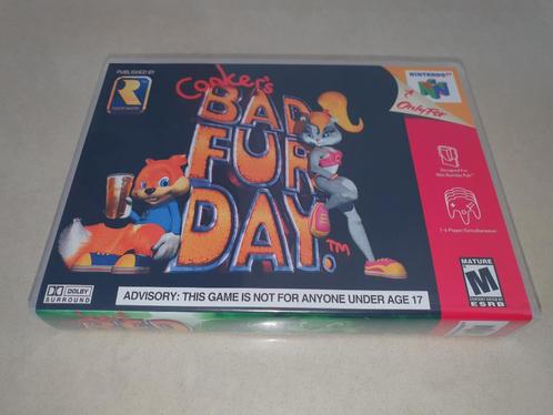 Conker's Bad Fur Day N64 Game Case (2), Games en Spelcomputers, Games | Nintendo 64, Zo goed als nieuw, Verzenden