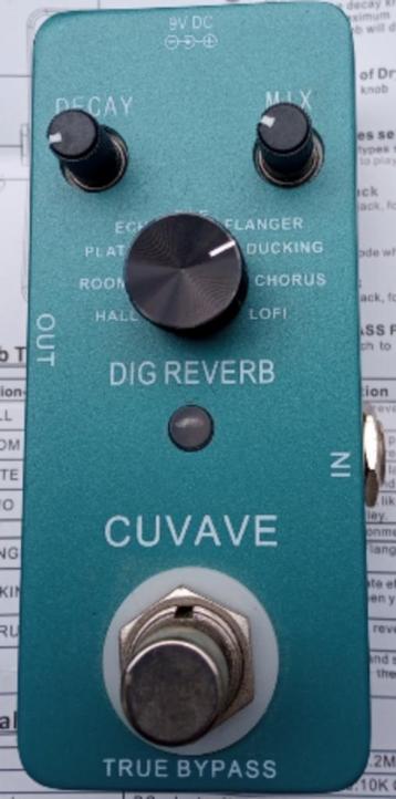 Cuvave Dig Reverb (9x reverb mini-pedaal)