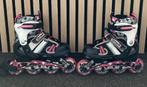 Optimum inlineskates maat 33-36 wit/roos, Comme neuf, Autres marques, Enlèvement ou Envoi, Rollers 4 roues en ligne