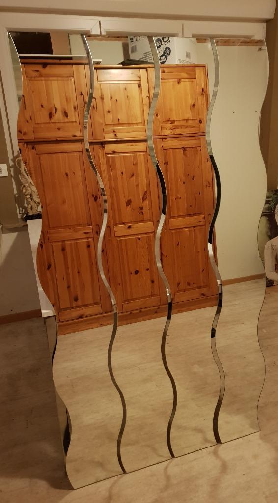 Miroirs muraux ondulés, Maison & Meubles, Accessoires pour la Maison | Miroirs, Utilisé, Moins de 50 cm, 150 à 200 cm, Rectangulaire