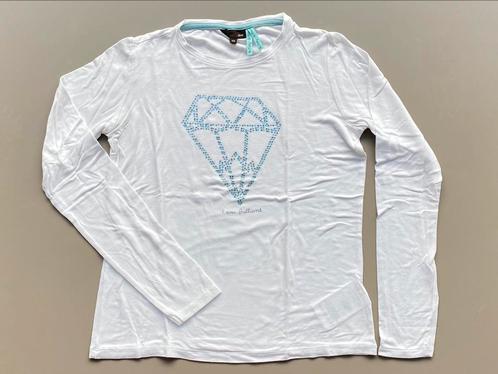 T-shirt wit diamant JBC 152, Kinderen en Baby's, Kinderkleding | Maat 152, Zo goed als nieuw, Meisje, Shirt of Longsleeve, Ophalen of Verzenden