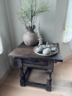 Eiken bijzettafeltje stijl aura peeperkorn / hoffz, Huis en Inrichting, Ophalen