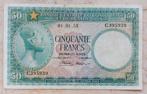 50 Francs 1955 Belgisch Congo / Zeldzaam, Enlèvement ou Envoi, Billets en vrac