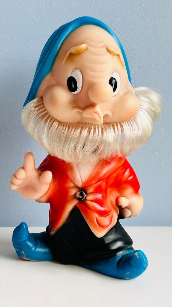 Grumpy Piepfiguur 1975 Sneeuwwitje dwergen Famosa Ferrario, Verzamelen, Disney, Gebruikt, Beeldje of Figuurtje, Sneeuwwitje of Doornroosje