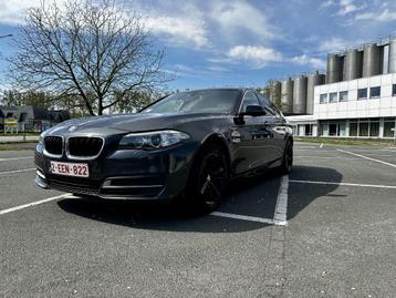 BMW F10 518d 2.0 diesel automat stage 1 220pk annee 2015, Autos, Cuir, Euro 6, Carnet d'entretien, Noir