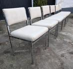 Set toffe retro vintage stoelen, Huis en Inrichting, Ophalen, Gebruikt, Wit, Vintage