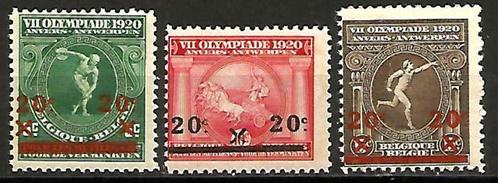 België 1921 "O.S. Antwerpen overdrukt  OBP 184/6**, Postzegels en Munten, Postzegels | Europa | België, Postfris, Orginele gom