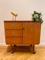 Vintage retro houten kastje mid century, Ophalen, Zo goed als nieuw