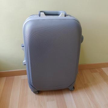 reiskoffer / handbage hardcover grijs/zilver met cijferslot