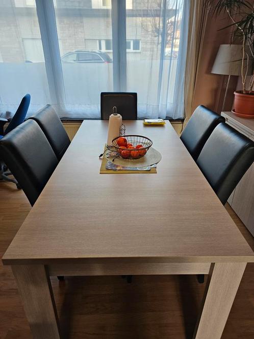 Eettafel + 6 stoelen, Huis en Inrichting, Complete eetkamers, Gebruikt, Ophalen