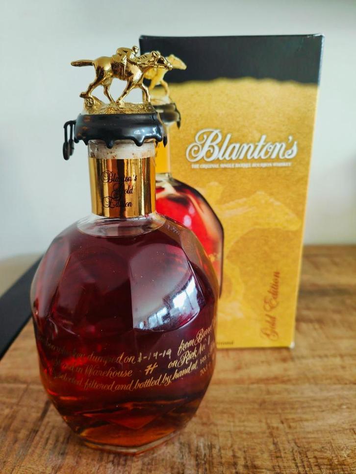 Blanton's Single Barrel Gold Edition dumped 2019 Barrel 3371, Verzamelen, Wijnen, Nieuw, Overige typen, Overige gebieden, Vol
