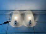 2x vintage glazen wandlamp schelp vorm Laguna Ligts, Ophalen of Verzenden, Glas, Vintage