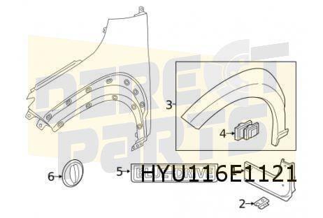 Hyundai Kona EV embleem tekst "BlueDrive" Links op voorscher, Auto-onderdelen, Carrosserie, Spatbord, Hyundai, Nieuw, Verzenden