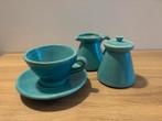 Setje kop en schotel met melk- en suikerkan, Huis en Inrichting, Keuken | Servies, Ophalen, Zo goed als nieuw