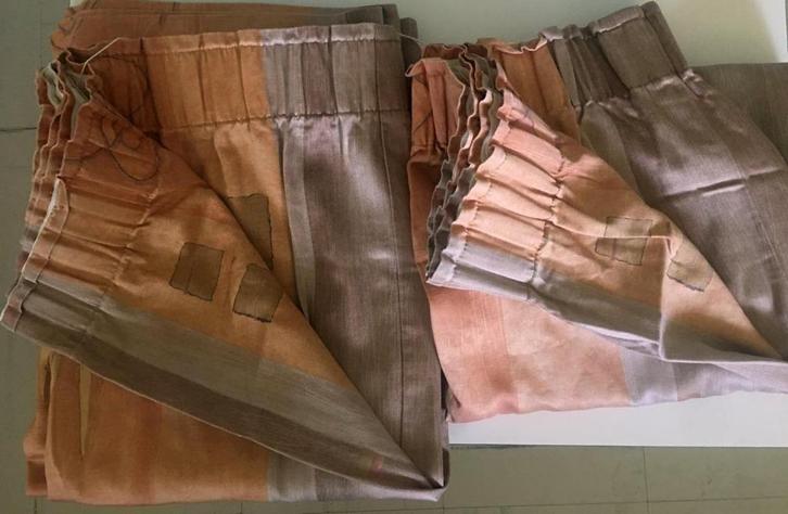 1 paire Tenture confectionnée :Ht :177 cm X Larg : 2 X 110cm, Maison & Meubles, Ameublement | Rideaux & Stores à lamelles, Comme neuf