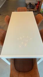 XOOON eettafel – hoogglans wit – modern design, Cinq personnes ou plus, Comme neuf, Verre, Enlèvement