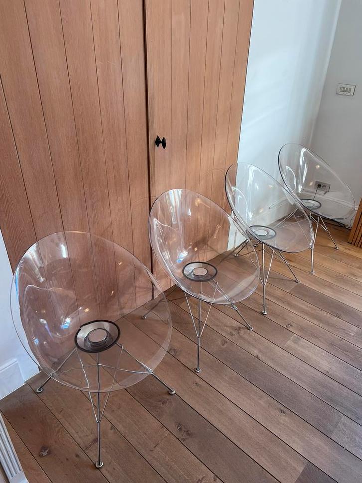 Design stoelen - Ero |S| by Kartell with Starck, Huis en Inrichting, Stoelen, Zo goed als nieuw, Vier, Kunststof, Metaal, Ophalen