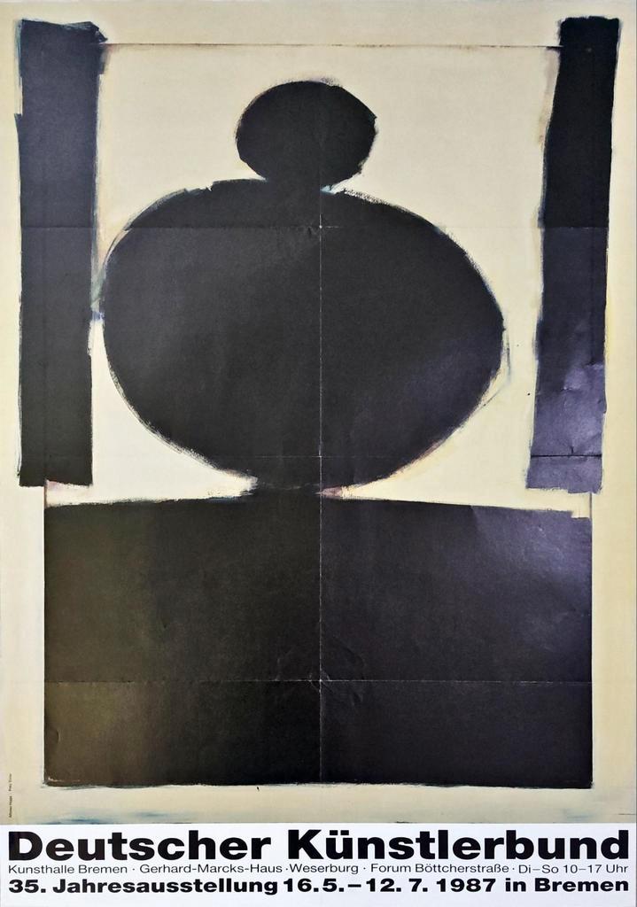 Affiche Deutscher Künstlerbund Bremen 1987, Verzamelen, Posters, Gebruikt, Overige onderwerpen, Ophalen of Verzenden