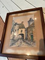 Schilderij boterstraat Brugge, Antiek en Kunst, Kunst | Tekeningen en Fotografie, Ophalen