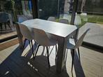 Eetkamer set – tafel met 6 stoelen, Huis en Inrichting, Ophalen, Zo goed als nieuw, Modern, 4 tot 6 stoelen