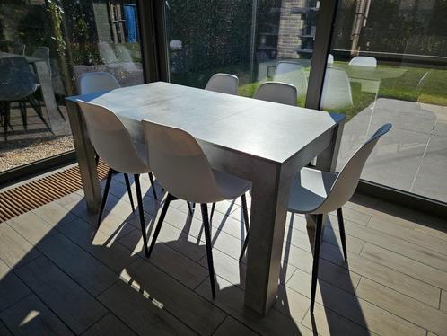 Eetkamer set – tafel met 6 stoelen, Huis en Inrichting, Complete eetkamers, Zo goed als nieuw, 4 tot 6 stoelen, Ophalen