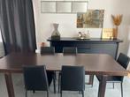 Eettafel - dressoir en 5 stoelen, Ophalen, Gebruikt, Modern, 4 tot 6 stoelen