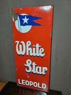 Plaque verticale en émail Leopold White Star 1946, Collections, Marques & Objets publicitaires, Enlèvement ou Envoi, Utilisé, Panneau publicitaire