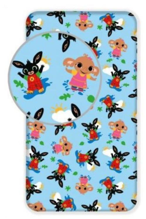 Bing Konijn Hoeslaken 90x200 cm, Kinderen en Baby's, Kinderkamer | Beddengoed, Nieuw, Dekbedovertrek, Blauw, Jongetje of Meisje