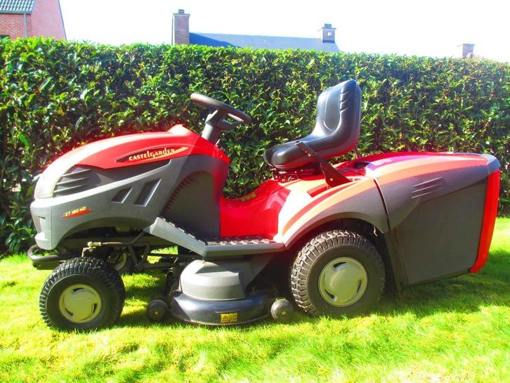 grastractor, Tuin en Terras, Grasmaaiers, Gebruikt, Benzine-grasmaaier, 50 cm of meer, Elektrische starter, Opvangbak, Versnellingen